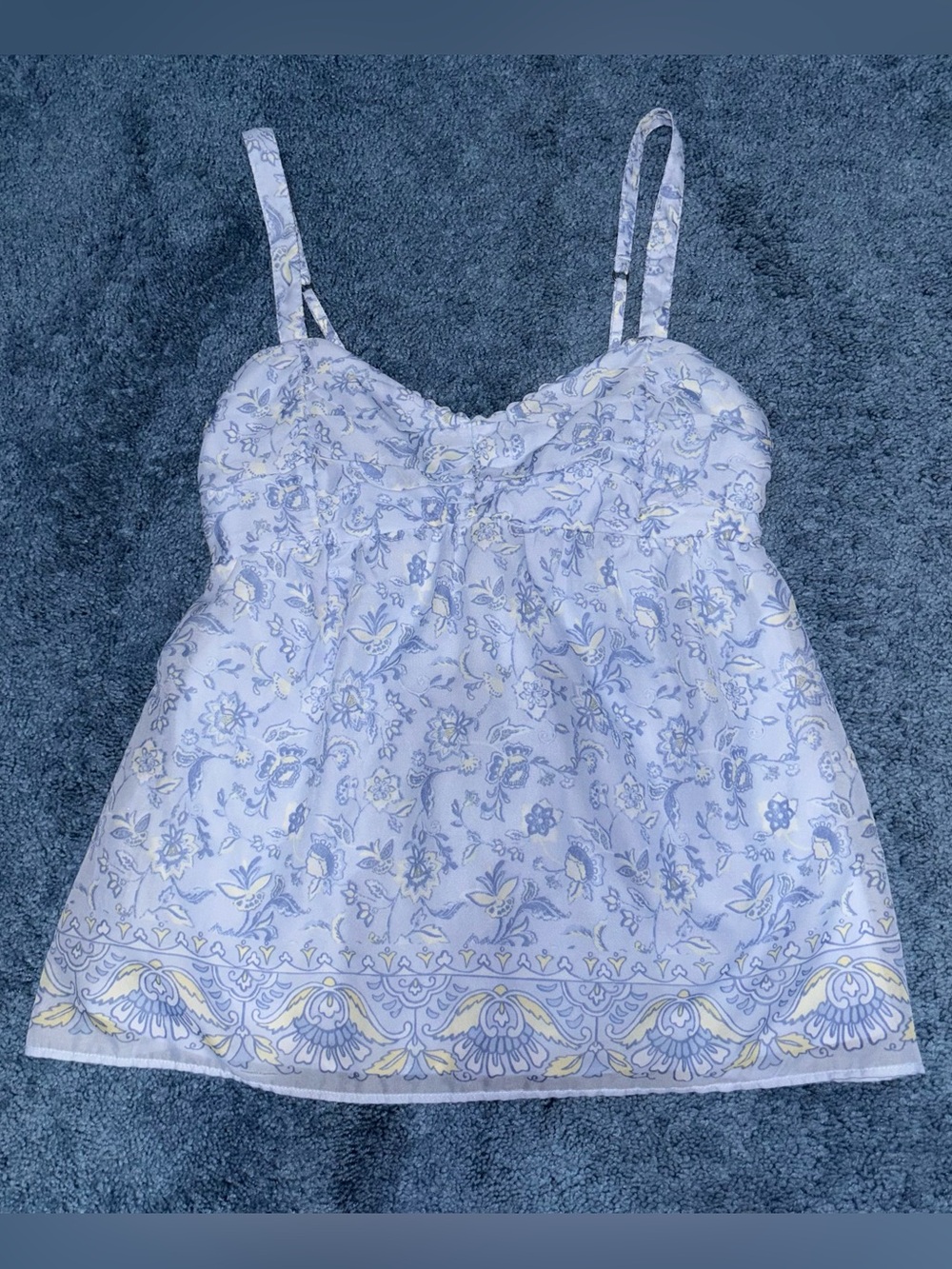 Hollister Easy Ruched Chiffon Babydoll Top